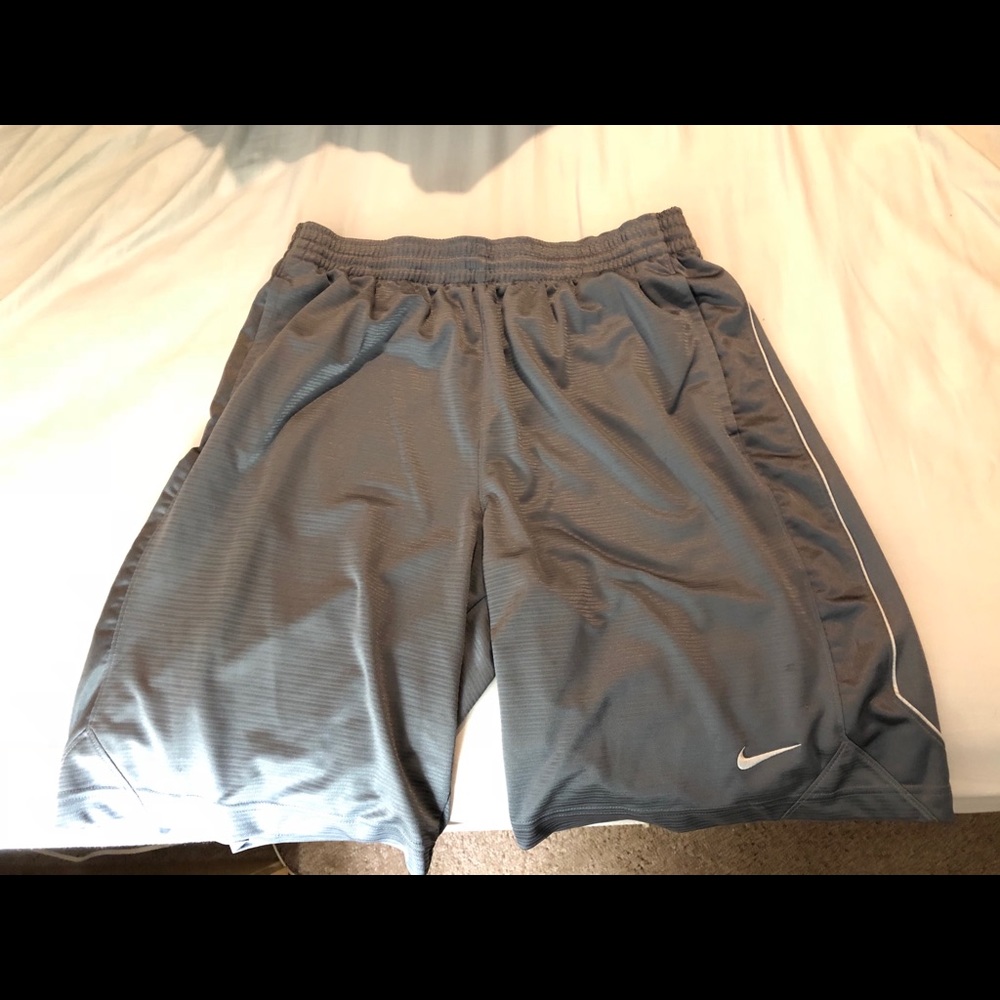 Grey Nike Basketball Shorts w/White Accent